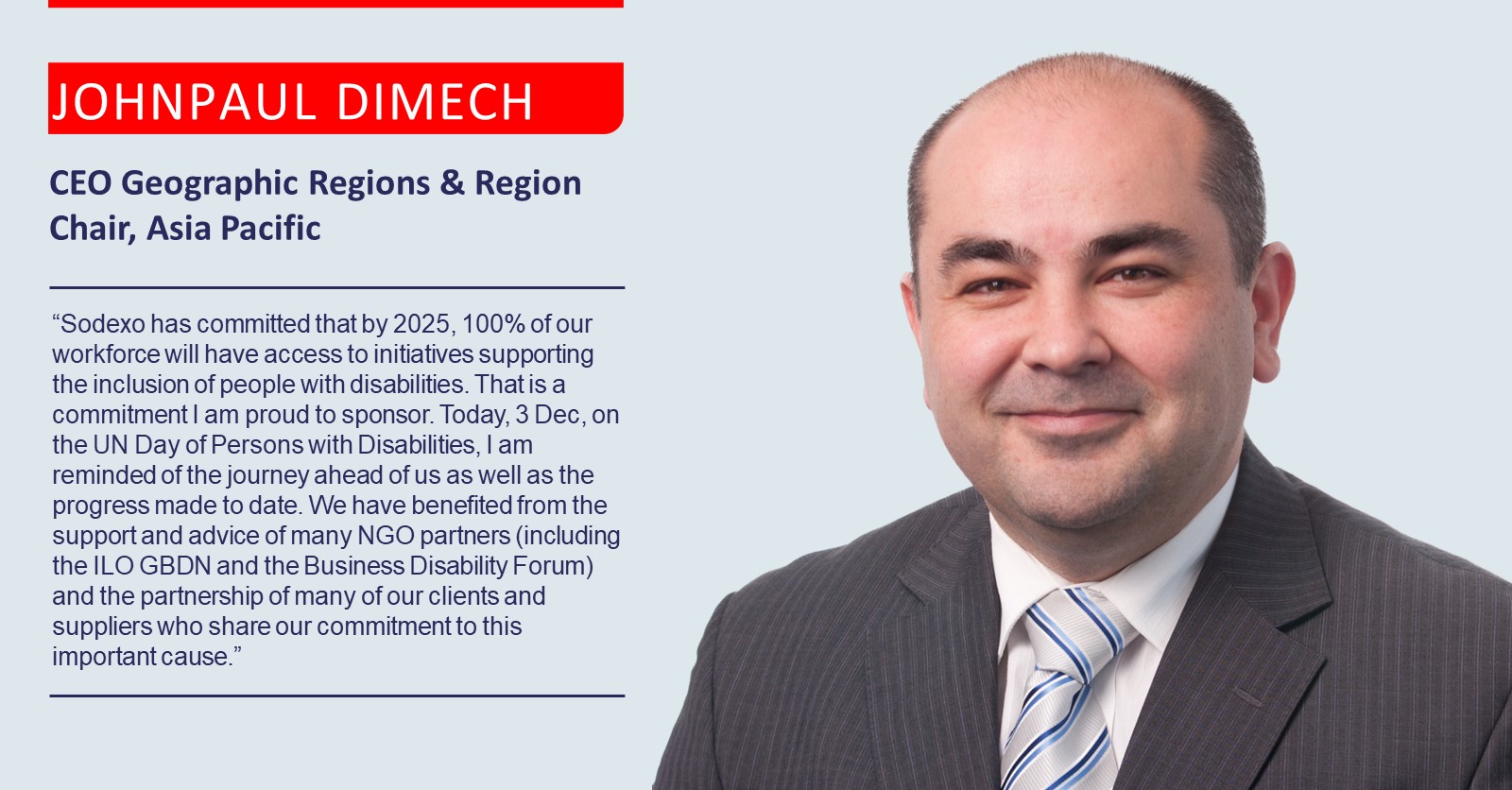 Quote from Johnpaul Dimech – CEO Geographic Regions & Region Chair, Asia Pacific, accessible version available below.
